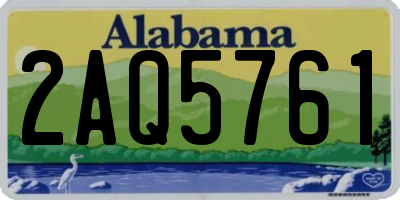 AL license plate 2AQ5761