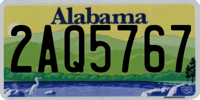 AL license plate 2AQ5767