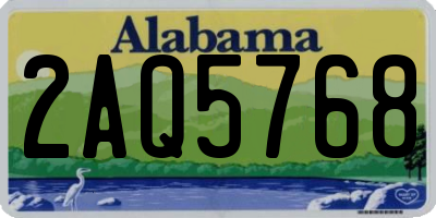 AL license plate 2AQ5768
