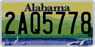 AL license plate 2AQ5778