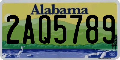 AL license plate 2AQ5789