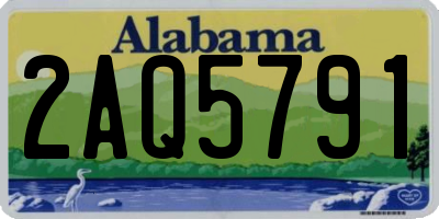 AL license plate 2AQ5791