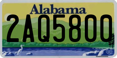 AL license plate 2AQ5800