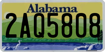 AL license plate 2AQ5808