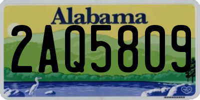AL license plate 2AQ5809