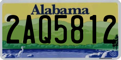 AL license plate 2AQ5812