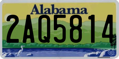 AL license plate 2AQ5814