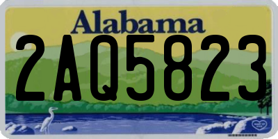 AL license plate 2AQ5823