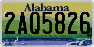 AL license plate 2AQ5826