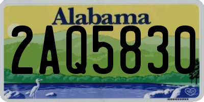 AL license plate 2AQ5830