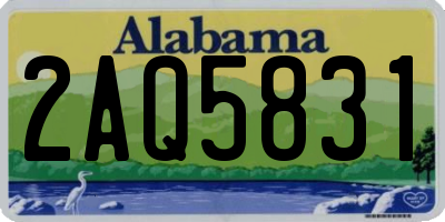 AL license plate 2AQ5831