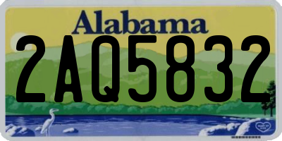 AL license plate 2AQ5832