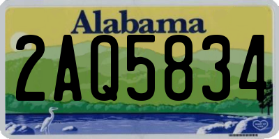 AL license plate 2AQ5834