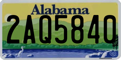 AL license plate 2AQ5840