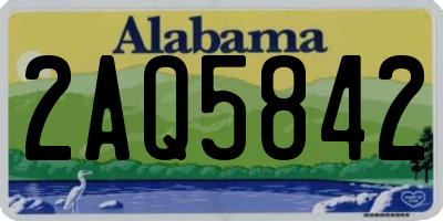 AL license plate 2AQ5842