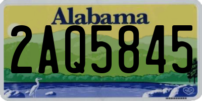 AL license plate 2AQ5845