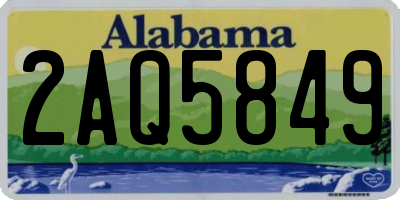 AL license plate 2AQ5849