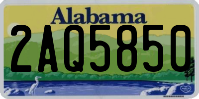 AL license plate 2AQ5850