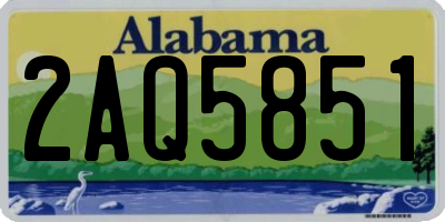 AL license plate 2AQ5851