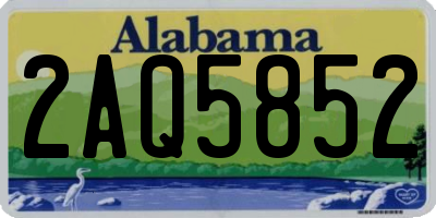 AL license plate 2AQ5852