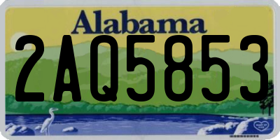 AL license plate 2AQ5853