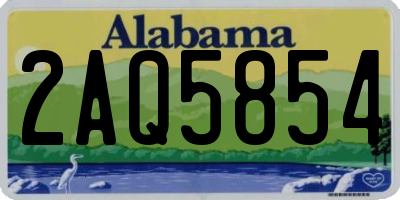 AL license plate 2AQ5854