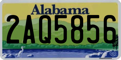 AL license plate 2AQ5856
