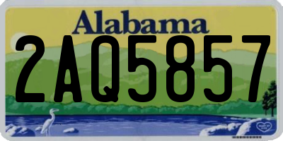 AL license plate 2AQ5857