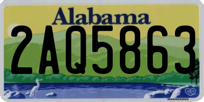 AL license plate 2AQ5863