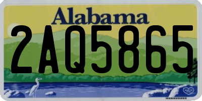 AL license plate 2AQ5865