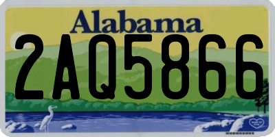 AL license plate 2AQ5866