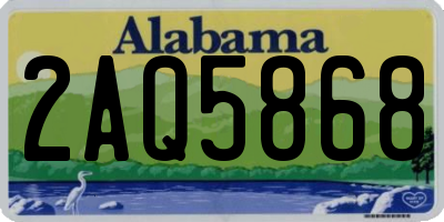 AL license plate 2AQ5868