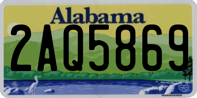 AL license plate 2AQ5869
