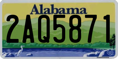 AL license plate 2AQ5871