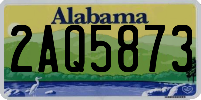 AL license plate 2AQ5873