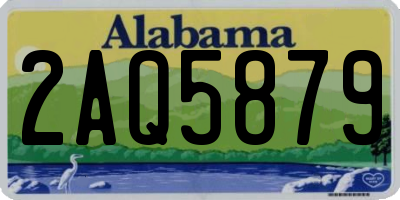 AL license plate 2AQ5879
