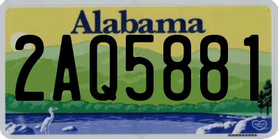 AL license plate 2AQ5881