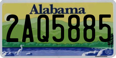 AL license plate 2AQ5885
