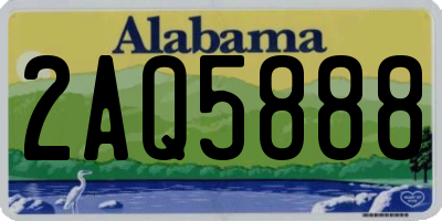 AL license plate 2AQ5888