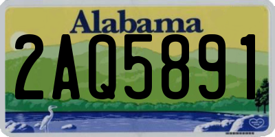 AL license plate 2AQ5891