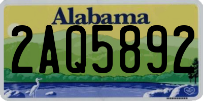 AL license plate 2AQ5892