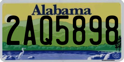 AL license plate 2AQ5898