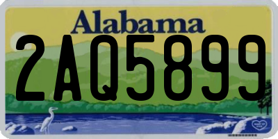 AL license plate 2AQ5899