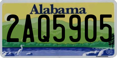 AL license plate 2AQ5905