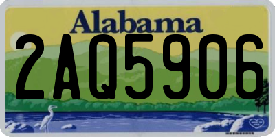 AL license plate 2AQ5906