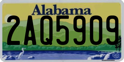 AL license plate 2AQ5909