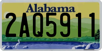 AL license plate 2AQ5911