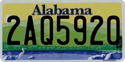AL license plate 2AQ5920