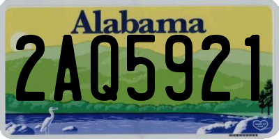 AL license plate 2AQ5921