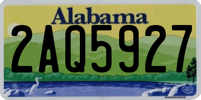 AL license plate 2AQ5927